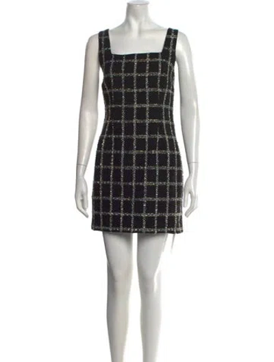 Pre-owned Jason Wu Plaid Print Mini Dress In Black
