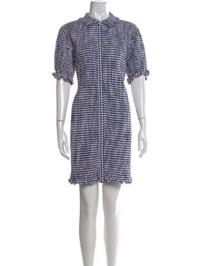 Pre-owned Jason Wu Plaid Print Mini Dress In Blue