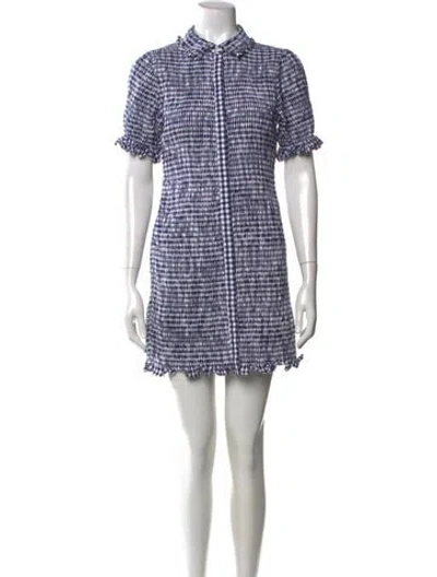 Pre-owned Jason Wu Plaid Print Mini Dress In Blue
