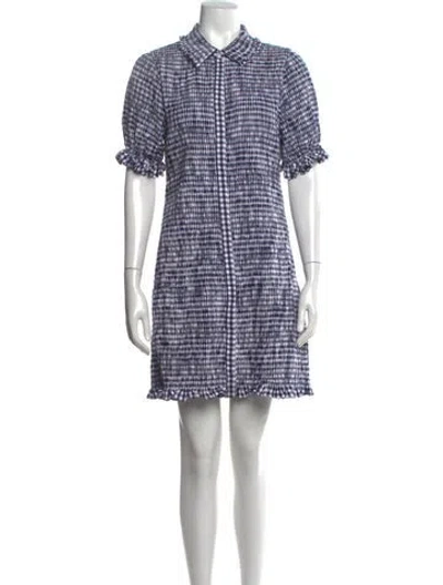 Pre-owned Jason Wu Plaid Print Mini Dress In Blue