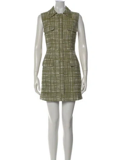 Pre-owned Jason Wu Plaid Print Mini Dress In Gray