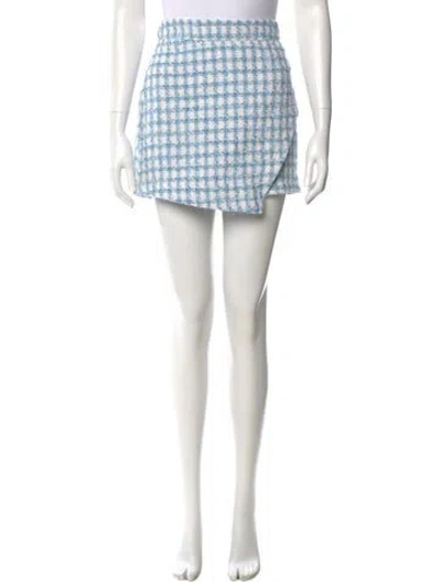 Pre-owned Jason Wu Plaid Print Mini Skirt In Blue