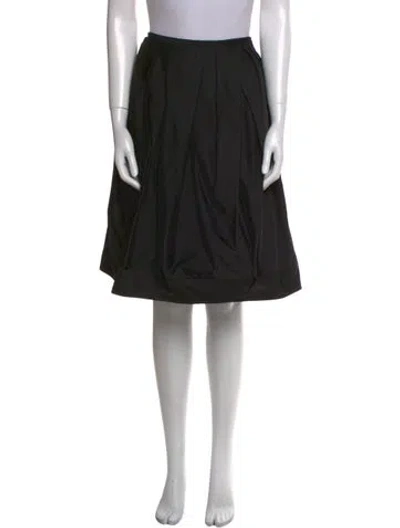 Pre-owned Jason Wu Pleated Accents Knee-length Skirt In Black
