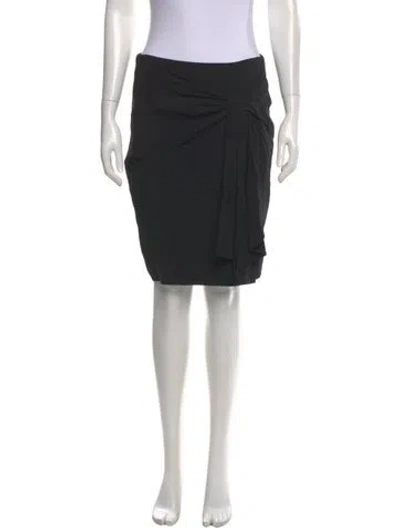 Pre-owned Jason Wu Pleated Accents Knee-length Skirt In Black