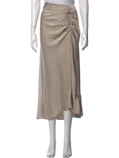 Pre-owned Jason Wu Pleated Accents Long Skirt In Neutrals