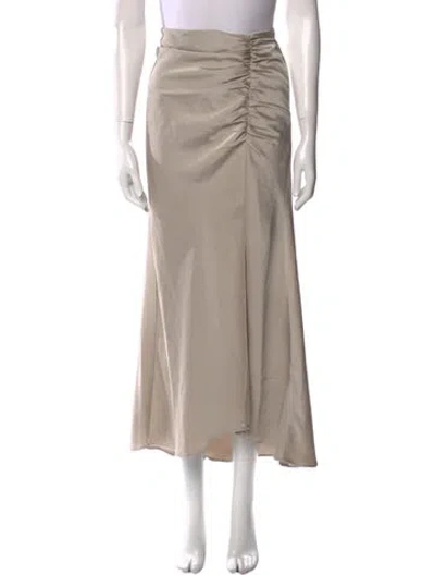 Pre-owned Jason Wu Pleated Accents Midi Length Skirt In Neutral