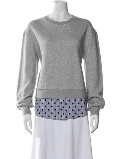 Pre-owned Jason Wu Polka Dot Print Crew Neck Sweatshirt W/ Tags In Gray