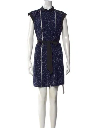 Pre-owned Jason Wu Polka Dot Print Mini Dress In Blue