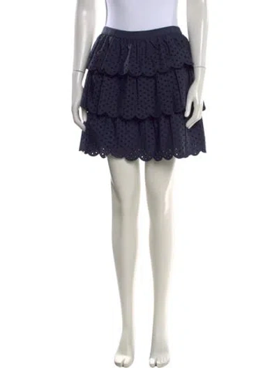 Pre-owned Jason Wu Polka Dot Print Mini Skirt In Blue