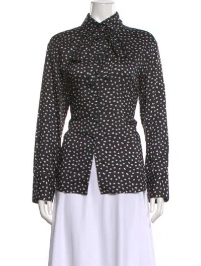 Pre-owned Jason Wu Polka Dot Print Tie Neck Blouse In Multi