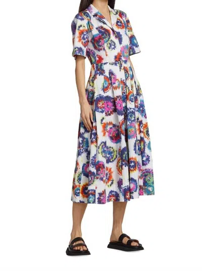 Jason Wu Printed Cotton Shirt Dress In White Multi