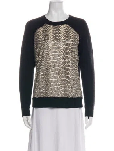 Pre-owned Jason Wu Printed Crew Neck Sweater In Green