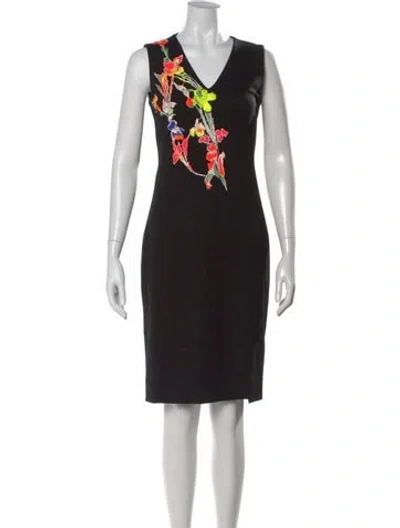 Pre-owned Jason Wu Printed Knee-length Dress In Black