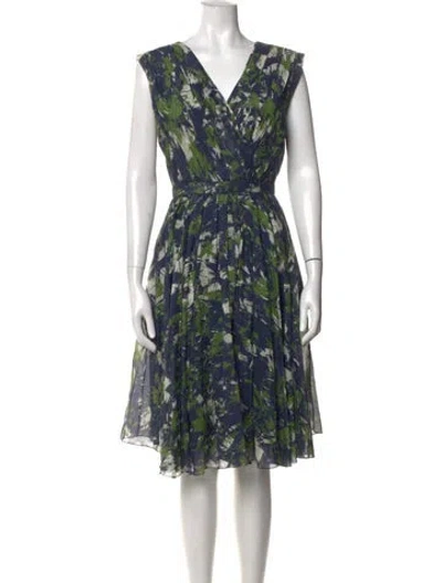 Pre-owned Jason Wu Printed Knee-length Dress In Blue