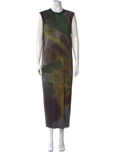 Pre-owned Jason Wu Printed Long Dress In Green