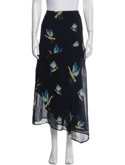 Pre-owned Jason Wu Printed Long Skirt In Blue