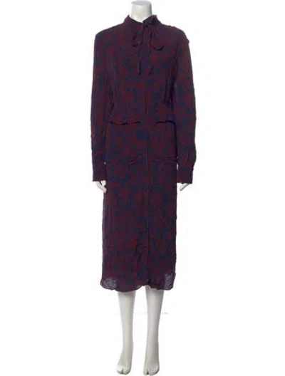 Pre-owned Jason Wu Printed Midi Length Dress In Blue
