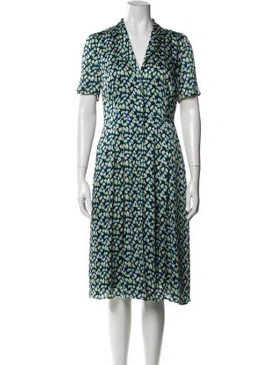 Pre-owned Jason Wu Printed Midi Length Dress In Blue