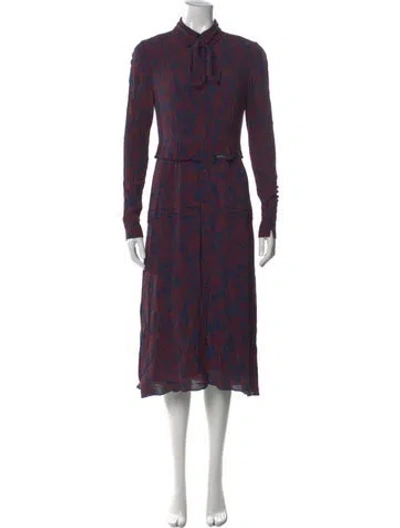 Pre-owned Jason Wu Printed Midi Length Dress In Blue