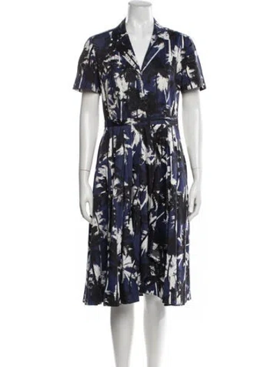 Pre-owned Jason Wu Printed Midi Length Dress In Blue