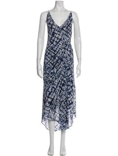 Pre-owned Jason Wu Printed Midi Length Dress In Blue