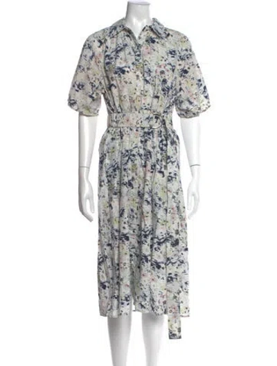 Pre-owned Jason Wu Printed Midi Length Dress In Blue