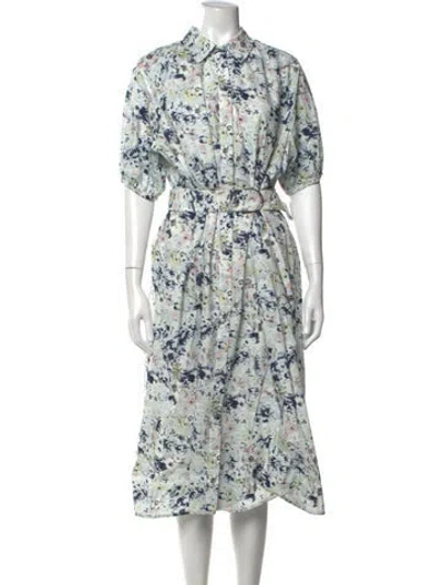 Pre-owned Jason Wu Printed Midi Length Dress In Blue