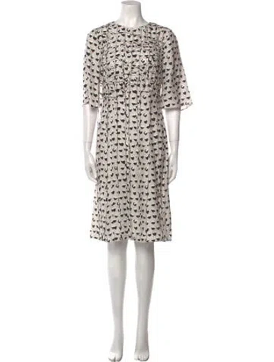 Pre-owned Jason Wu Printed Midi Length Dress In Gray