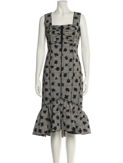 Pre-owned Jason Wu Printed Midi Length Dress In Green