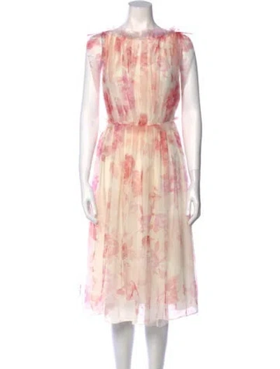 Pre-owned Jason Wu Printed Midi Length Dress In Pink
