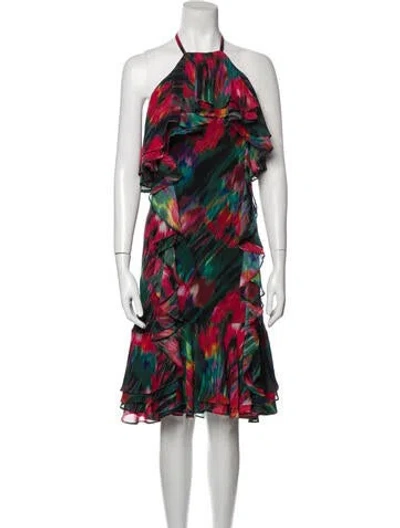 Pre-owned Jason Wu Printed Midi Length Dress In Red