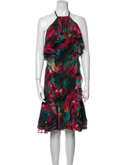 Pre-owned Jason Wu Printed Midi Length Dress In Red