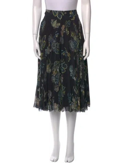 Pre-owned Jason Wu Printed Midi Length Skirt In Black