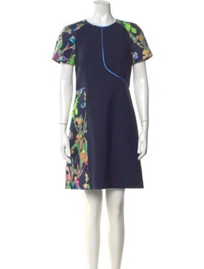 Pre-owned Jason Wu Printed Mini Dress In Blue