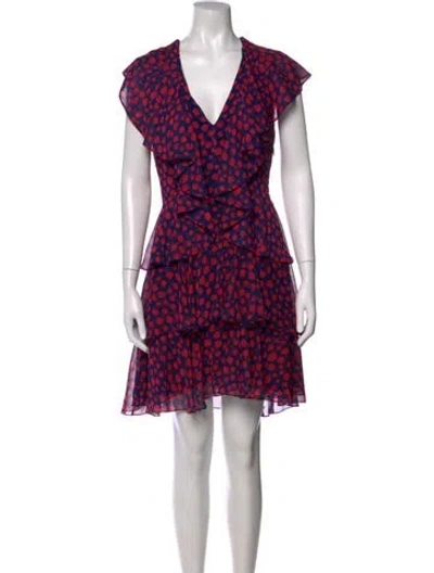Pre-owned Jason Wu Printed Mini Dress In Blue