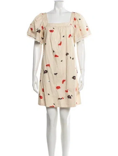 Pre-owned Jason Wu Printed Mini Dress In Neutral