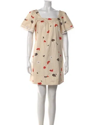 Pre-owned Jason Wu Printed Mini Dress In Neutral