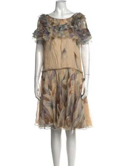 Pre-owned Jason Wu Printed Mini Dress In Neutrals