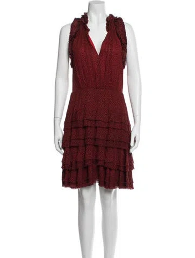 Pre-owned Jason Wu Printed Mini Dress In Red