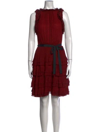 Pre-owned Jason Wu Printed Mini Dress In Red