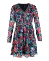 Jason Wu Printed V-neck Dress In Multicolor Cotton In Multi