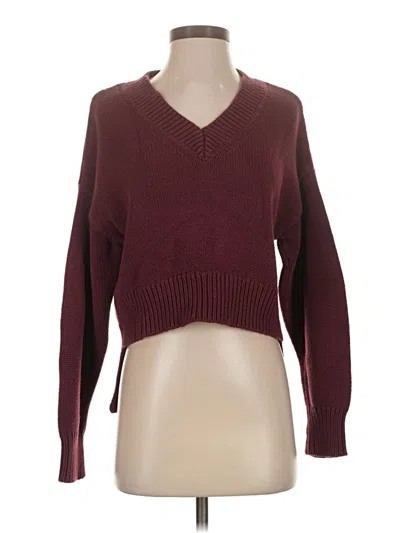 Pre-owned Jason Wu Pullover Sweater In Burgundy