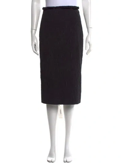 Pre-owned Jason Wu Ruffle Embellishment Midi Length Skirt In Black