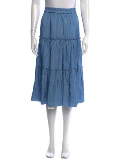 Pre-owned Jason Wu Ruffle Embellishment Midi Length Skirt In Blue