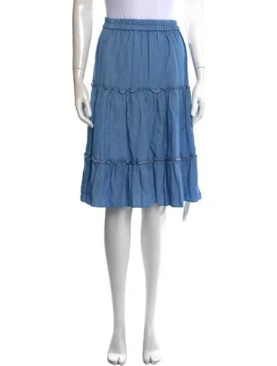 Pre-owned Jason Wu Ruffle Embellishment Midi Length Skirt In Blue