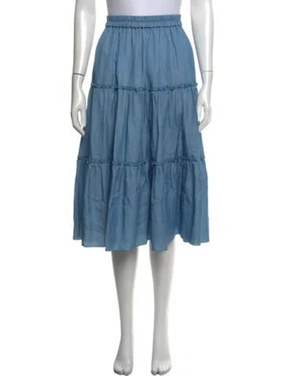 Pre-owned Jason Wu Ruffle Embellishment Midi Length Skirt In Blue
