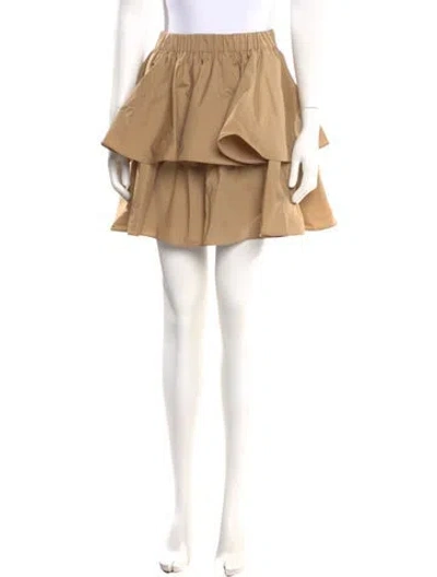 Pre-owned Jason Wu Ruffle Embellishment Mini Skirt W/ Tags In Neutral