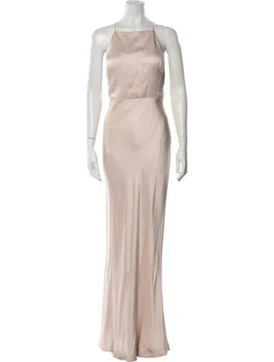 Pre-owned Jason Wu Satin Long Dress In Pink