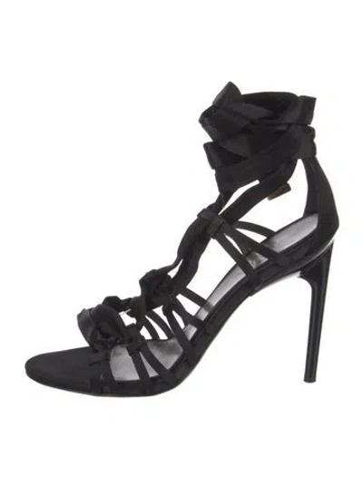 Pre-owned Jason Wu Satin Sandals In Black
