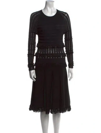 Pre-owned Jason Wu Scoop Neck Knee-length Dress In Black